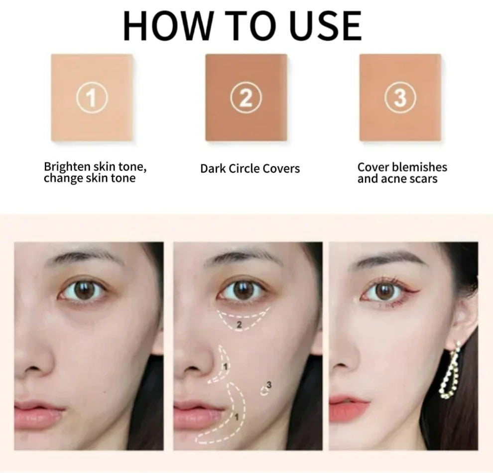 3 Color Concealer Foundation